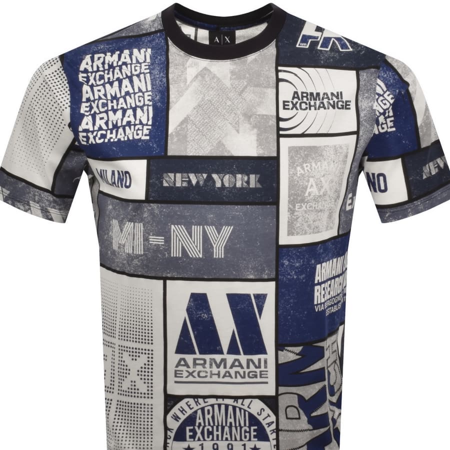 Armani Exchange T Shirt Navy | Mainline Menswear us